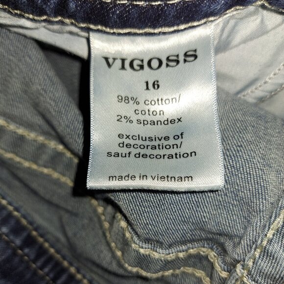 Vigoss Straight Embroidered Pocket Denim Jeans - Picture 9 of 10